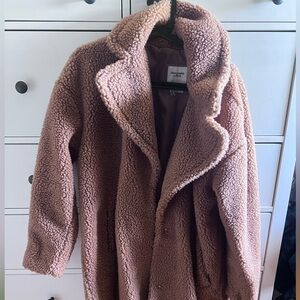 Abercrombie & Fitch Blush Teddy Jacket